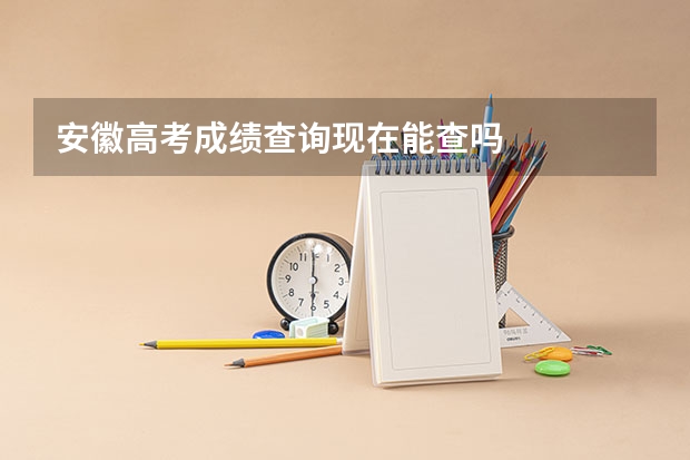 安徽高考成績查詢現在能查嗎