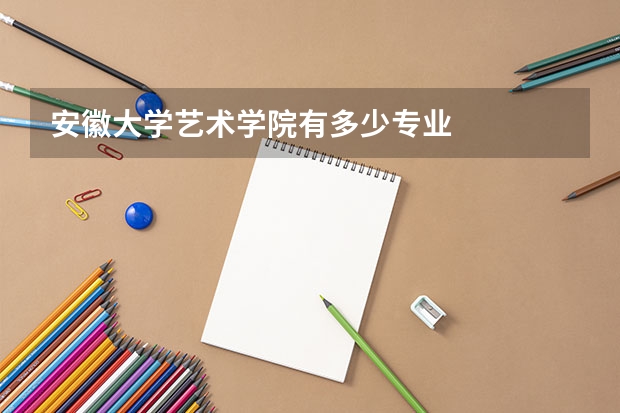 安徽大學藝術學院有多少專業
