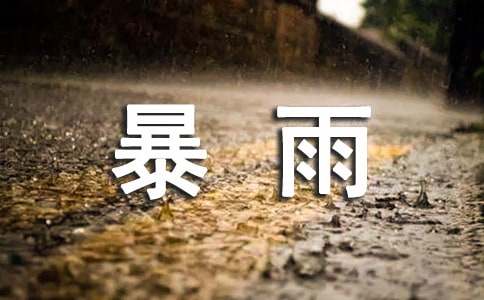 小學生描寫暴雨的作文